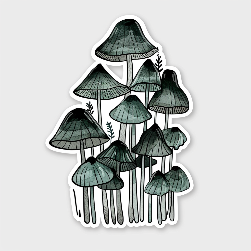 Mushrooms Vinyl Decal Sticker for Car, Laptop, Tumbler and more # F06890