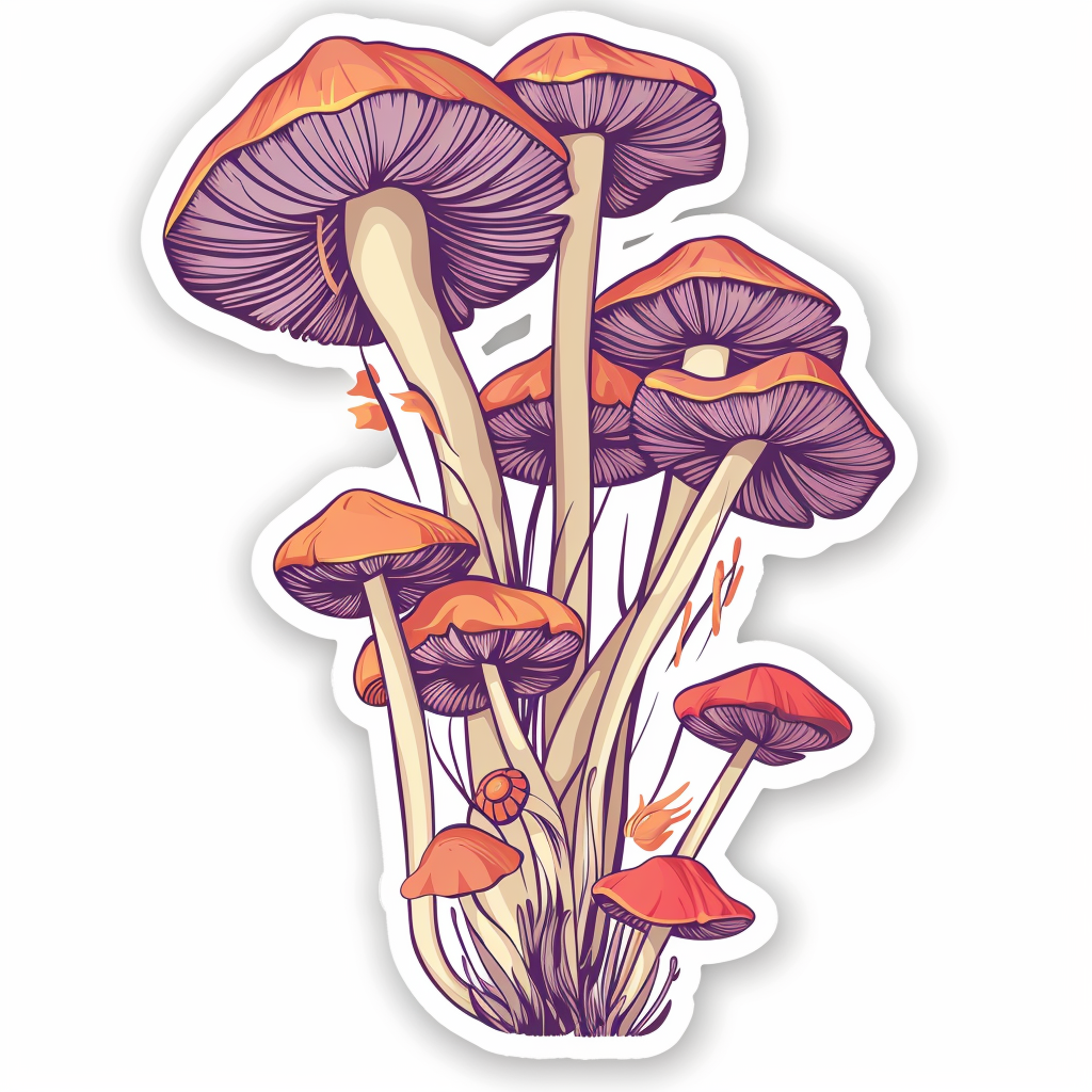 Mushrooms Vinyl Decal Sticker for Car, Laptop, Tumbler and more # F06887
