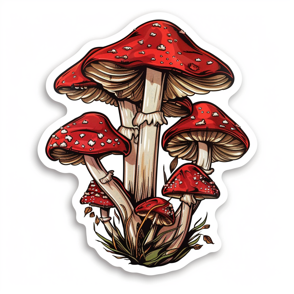 Mushrooms Vinyl Decal Sticker for Car, Laptop, Tumbler and more # F06900