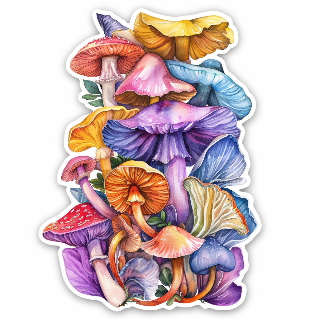 Mushrooms Vinyl Decal Sticker for Car, Laptop, Tumbler and more # F06897