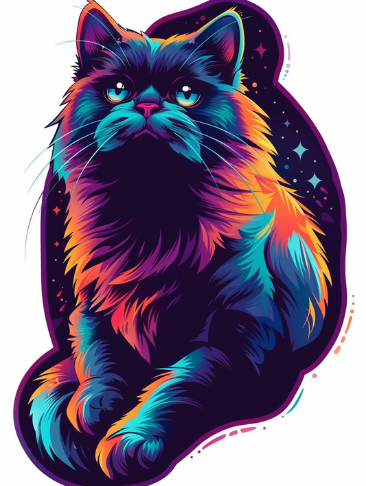 Persian cat Vinyl Decal Sticker for Car, Laptop, Tumbler and more # F07059