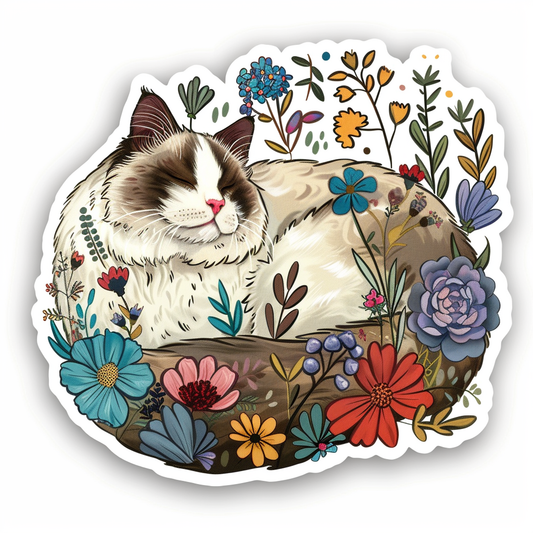 Ragdoll Cat Vinyl Decal Sticker for Car, Laptop, Tumbler and more # F06765