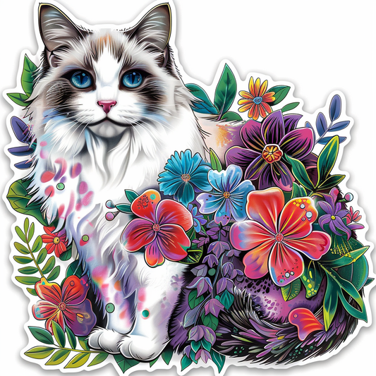 Ragdoll Cat Vinyl Decal Sticker for Car, Laptop, Tumbler and more # F06779