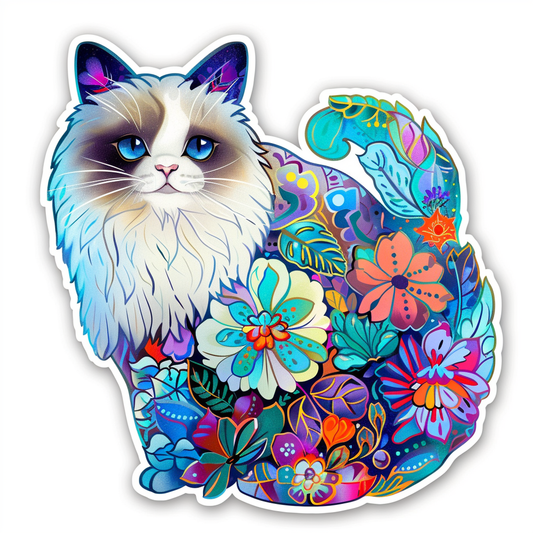 Ragdoll Cat Vinyl Decal Sticker for Car, Laptop, Tumbler and more # F06760
