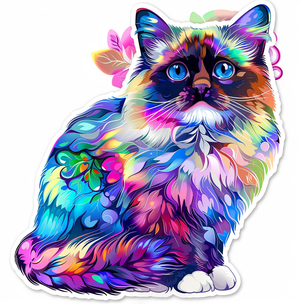 Ragdoll Cat Vinyl Decal Sticker for Car, Laptop, Tumbler and more # F06759