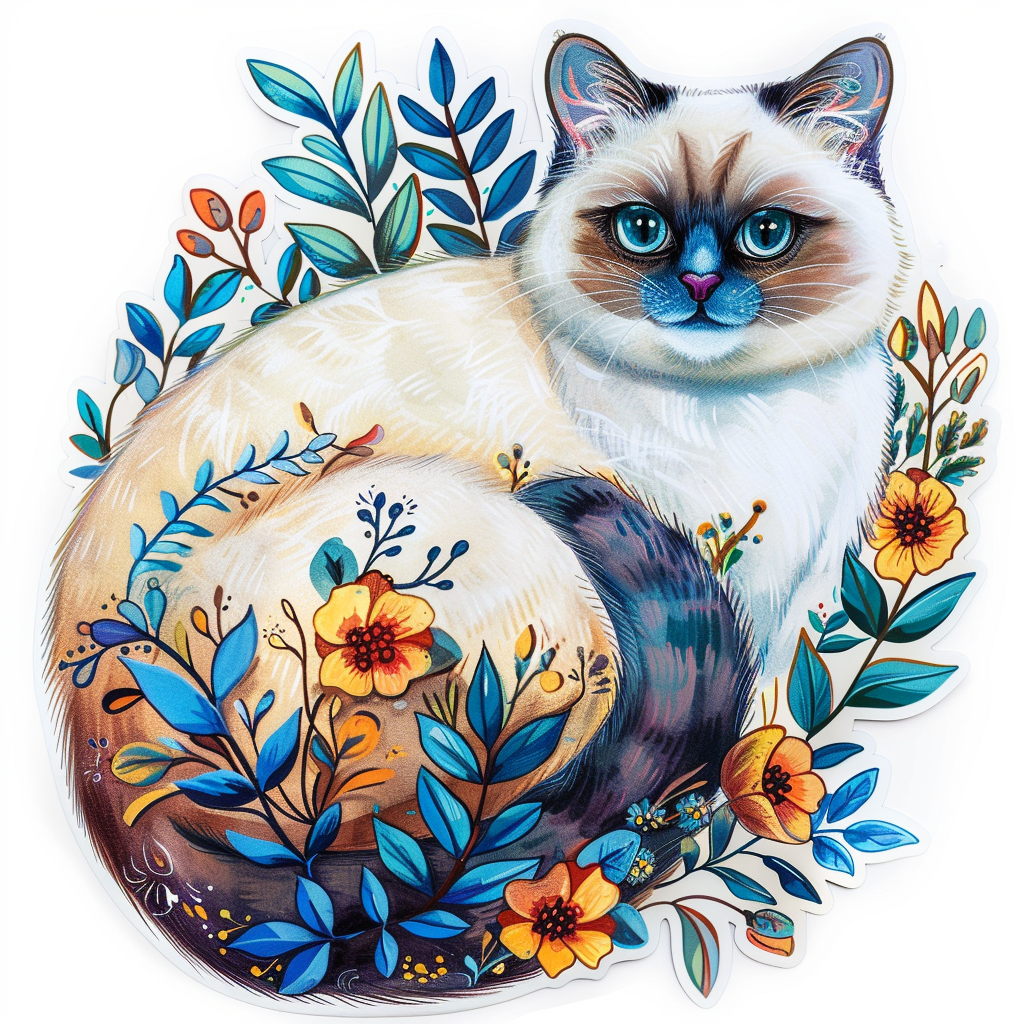 Ragdoll Cat Vinyl Decal Sticker for Car, Laptop, Tumbler and more # F06767