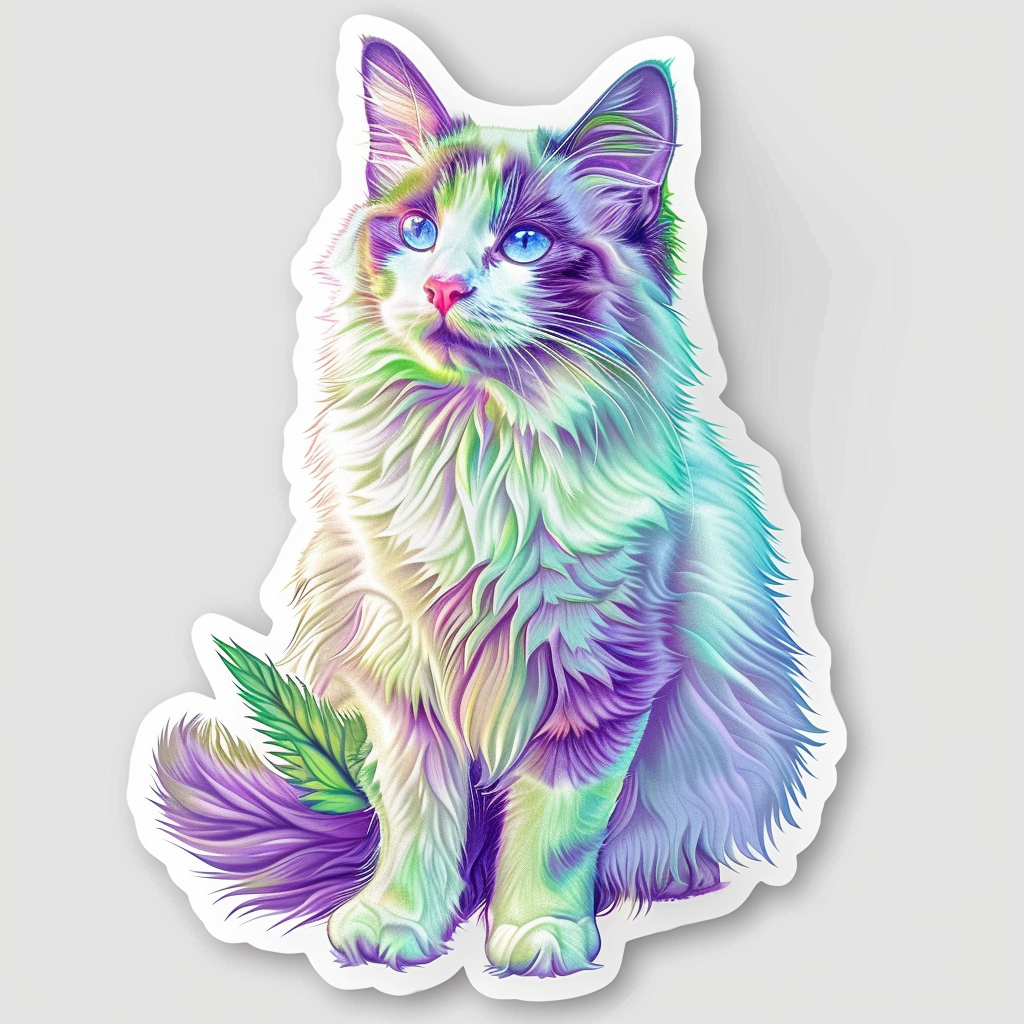 Ragdoll Cat Vinyl Decal Sticker for Car, Laptop, Tumbler and more # F06773