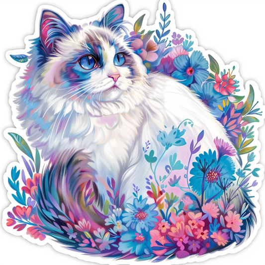 Ragdoll Cat Vinyl Decal Sticker for Car, Laptop, Tumbler and more # F06771
