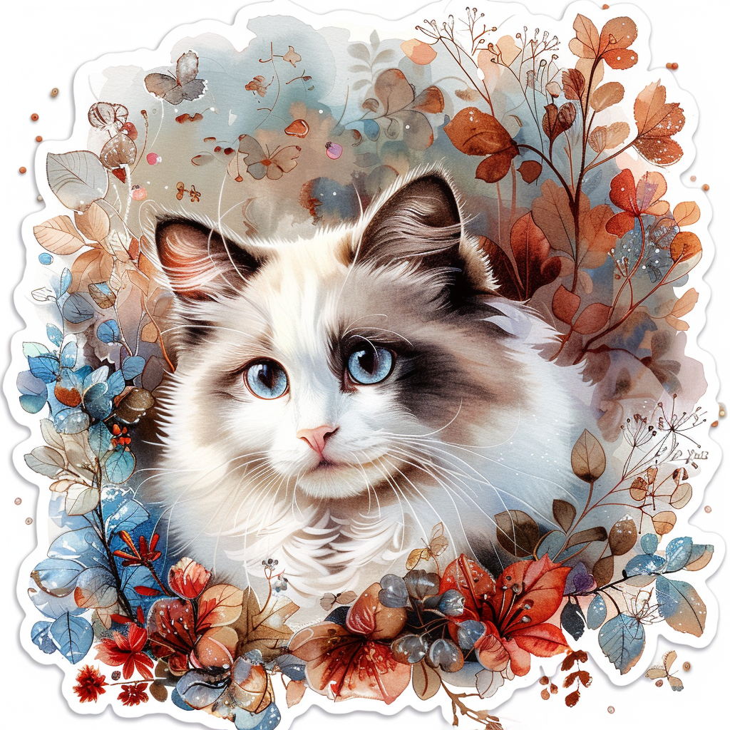 Ragdoll Cat Vinyl Decal Sticker for Car, Laptop, Tumbler and more # F06770