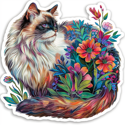 Ragdoll Cat Vinyl Decal Sticker for Car, Laptop, Tumbler and more # F06758