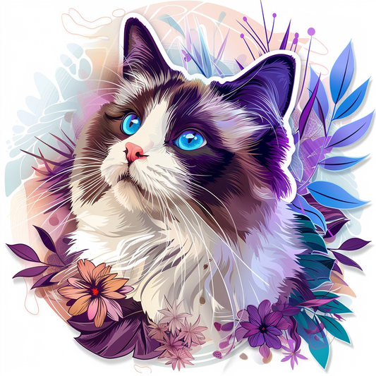 Ragdoll Cat Vinyl Decal Sticker for Car, Laptop, Tumbler and more # F06754