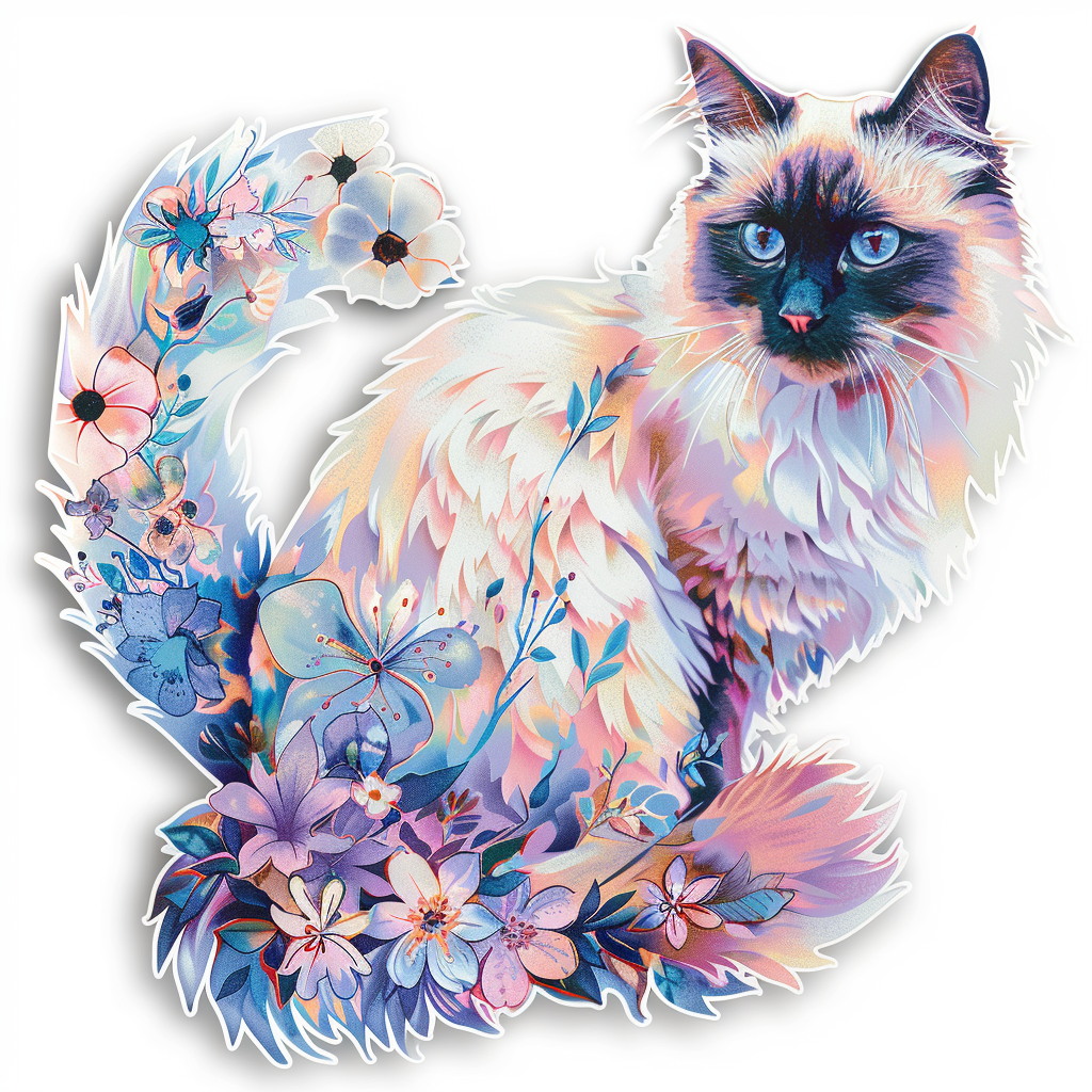 Ragdoll Cat Vinyl Decal Sticker for Car, Laptop, Tumbler and more # F06753