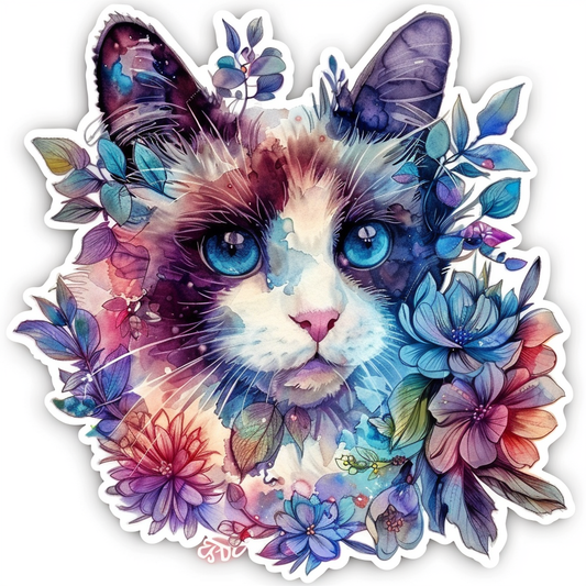 Ragdoll Cat Vinyl Decal Sticker for Car, Laptop, Tumbler and more # F06750