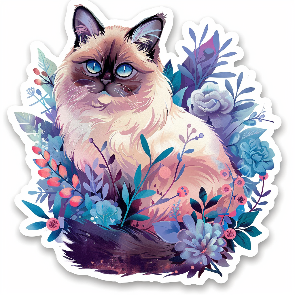 Ragdoll Cat Vinyl Decal Sticker for Car, Laptop, Tumbler and more # F06749