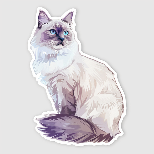 Ragdoll cat Vinyl Decal Sticker for Car, Laptop, Tumbler and more # F06747