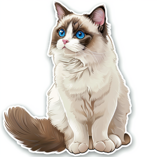 Ragdoll cat Vinyl Decal Sticker for Car, Laptop, Tumbler and more # F06745