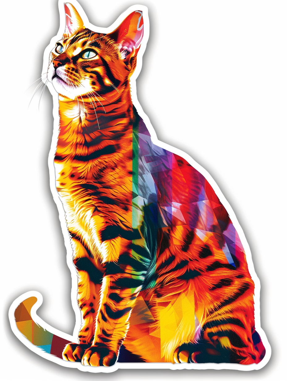 Abyssinian Cat Vinyl Decal Sticker for Car, Laptop, Tumbler and more # F07113