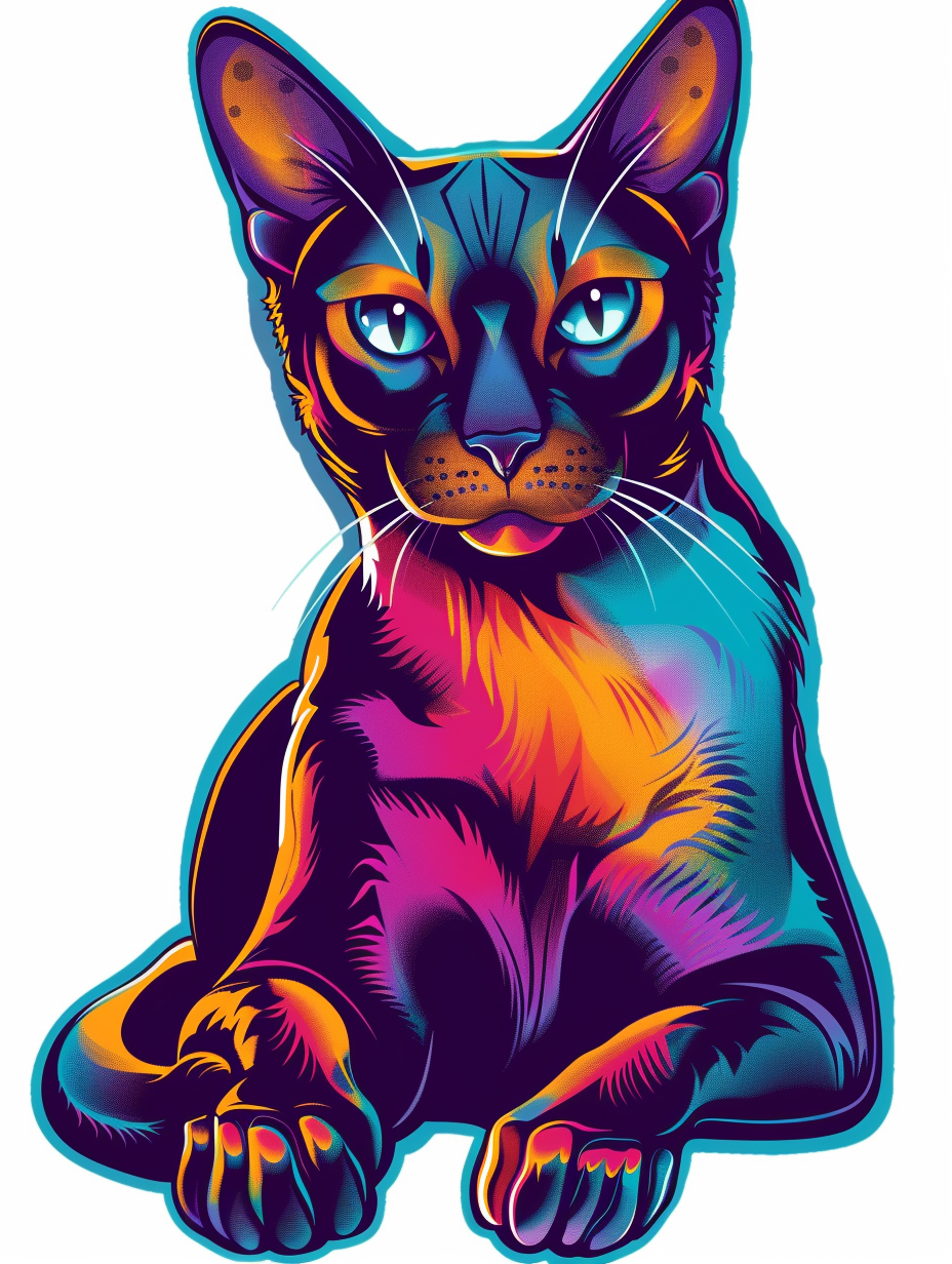 Abyssinian Cat Vinyl Decal Sticker for Car, Laptop, Tumbler and more # F07115