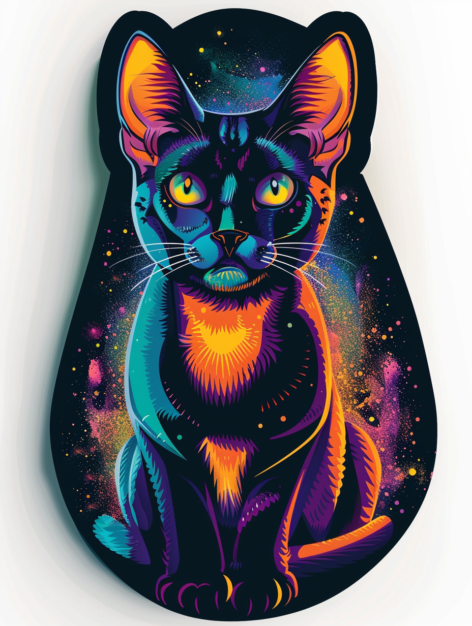 Abyssinian Cat Vinyl Decal Sticker for Car, Laptop, Tumbler and more # F07114