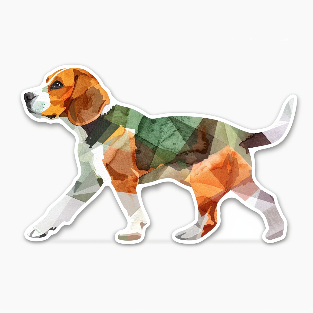 Beagle Dog Vinyl Decal Sticker for Car, Laptop, Tumbler and more # F06701