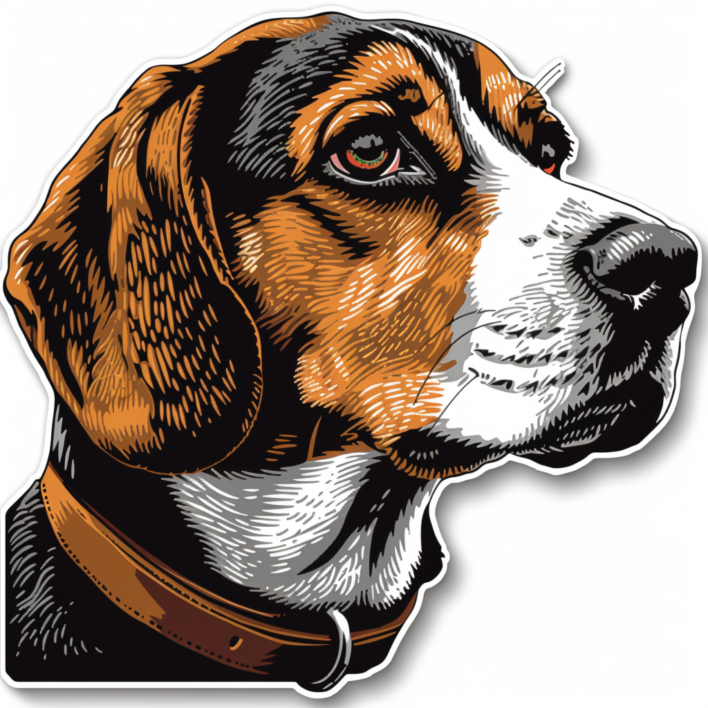 Beagle Dog Vinyl Decal Sticker for Car, Laptop, Tumbler and more # F06837