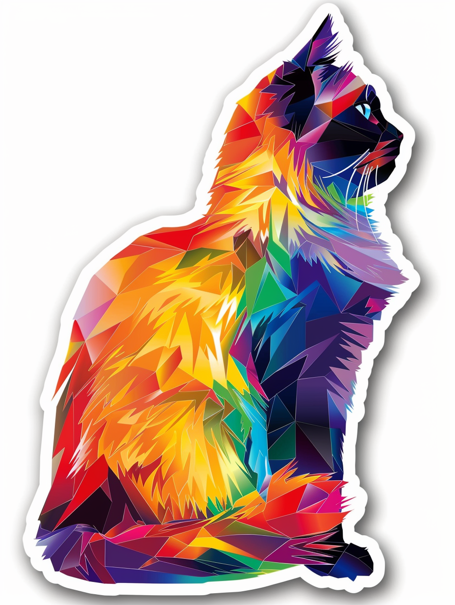 Birman cat Vinyl Decal Sticker for Car, Laptop, Tumbler and more # F07107