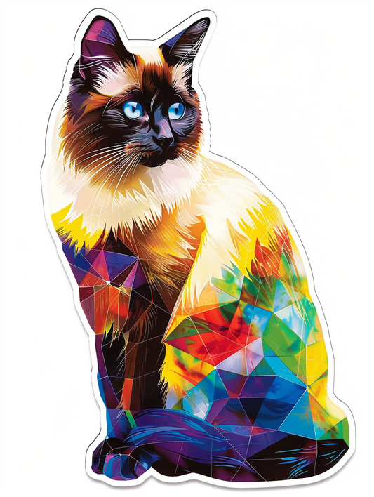 Birman cat Vinyl Decal Sticker for Car, Laptop, Tumbler and more # F07106