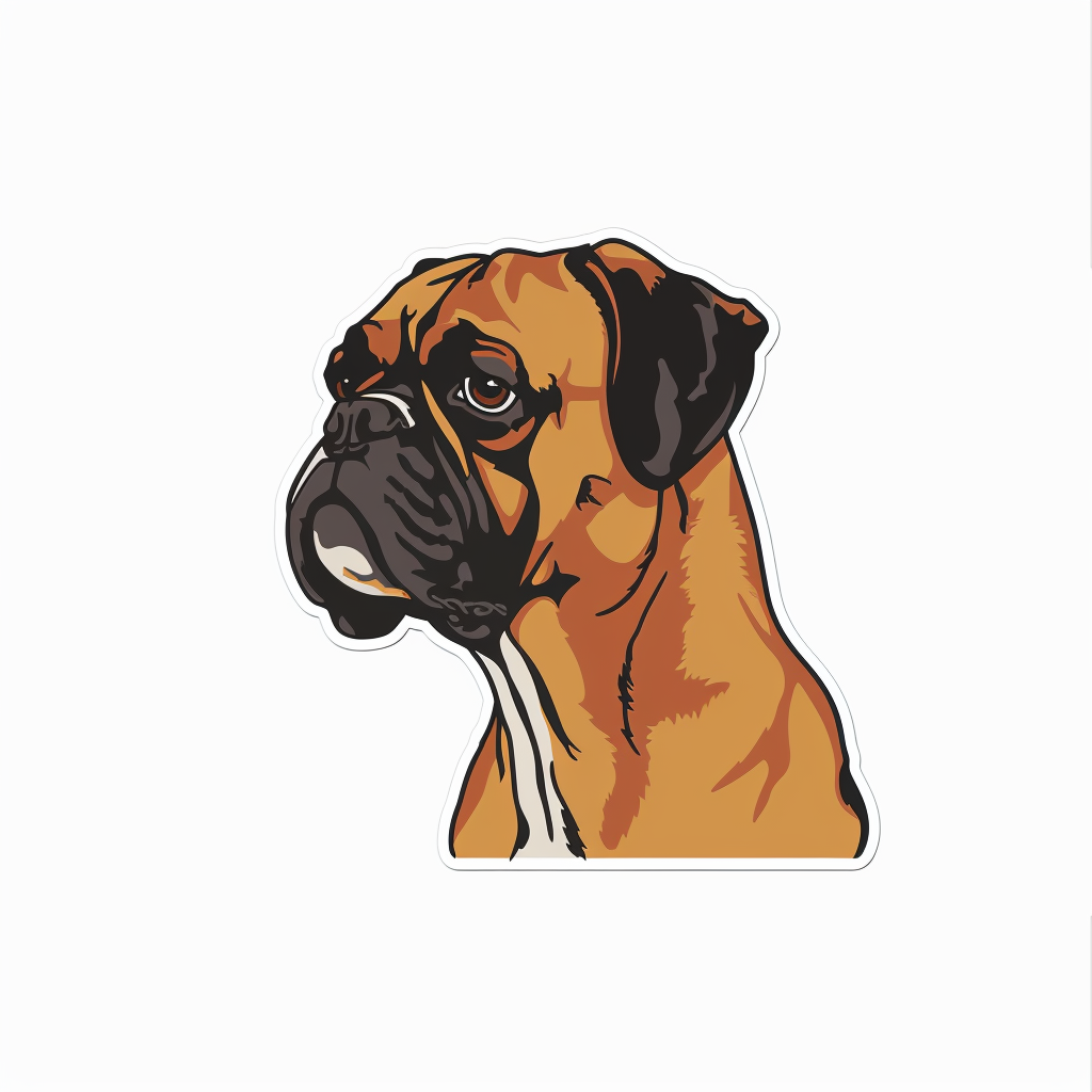 Boxer Dog Vinyl Decal Sticker for Car, Laptop, Tumbler and more # F06700