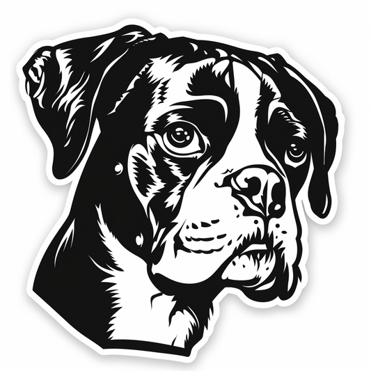 Boxer Dog Vinyl Decal Sticker for Car, Laptop, Tumbler and more # F06695