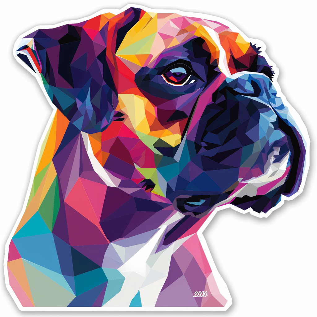 Boxer Dog Vinyl Decal Sticker for Car, Laptop, Tumbler and more # F06995