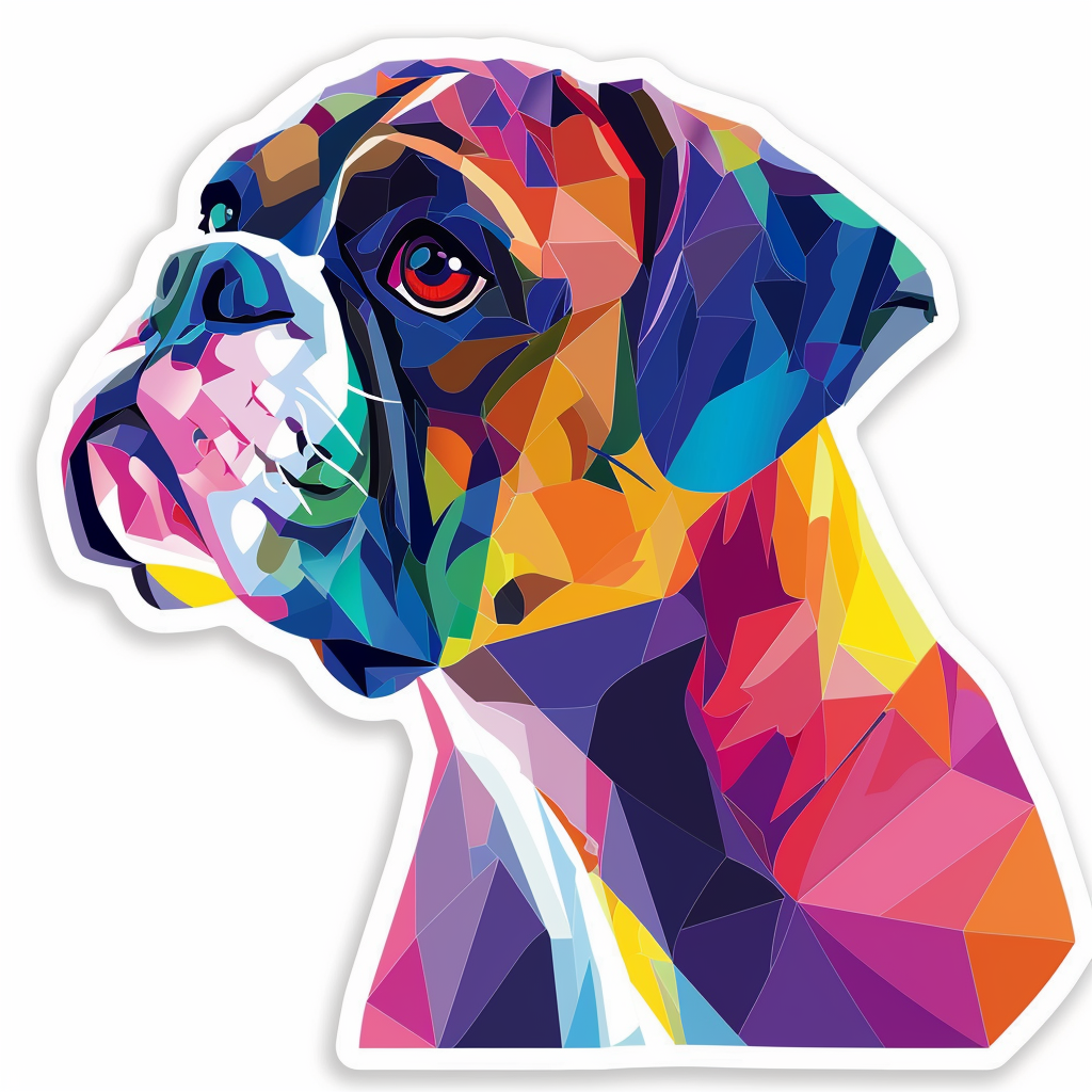 Boxer Dog Vinyl Decal Sticker for Car, Laptop, Tumbler and more # F06992