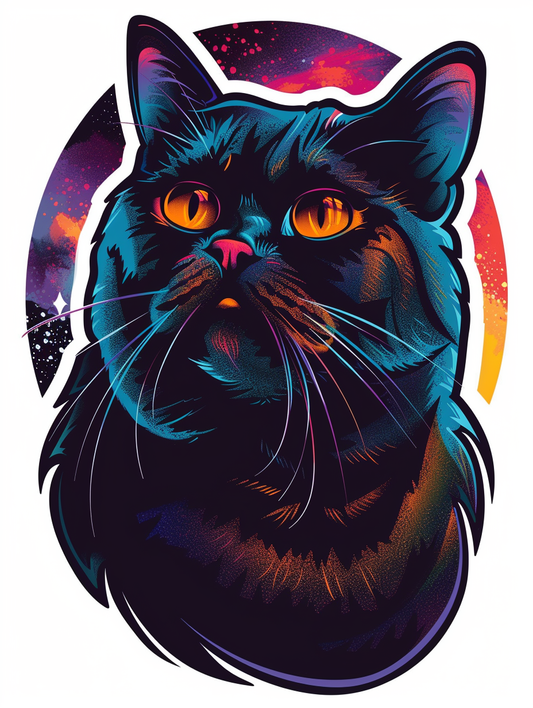 British Shorthair cat Vinyl Decal Sticker for Car, Laptop, Tumbler and more # F07069