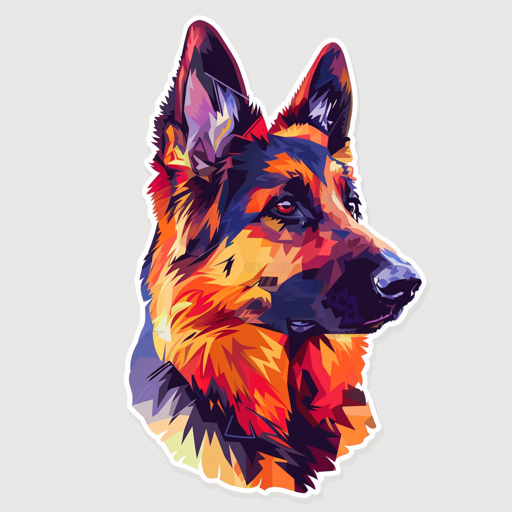 German Shepherd Dog Vinyl Decal Sticker for Car, Laptop, Tumbler and more # F06734