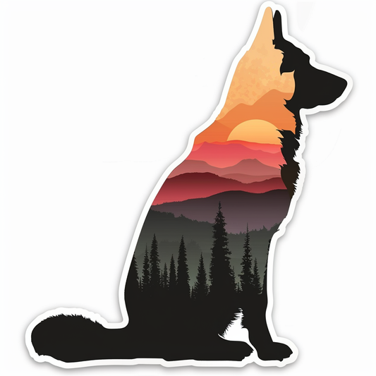 German Shepherd Dog Vinyl Decal Sticker for Car, Laptop, Tumbler and more # F06987