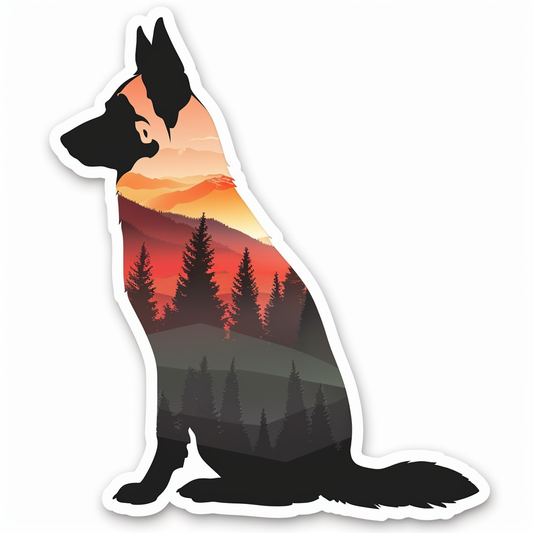 German Shepherd Dog Vinyl Decal Sticker for Car, Laptop, Tumbler and more # F06985