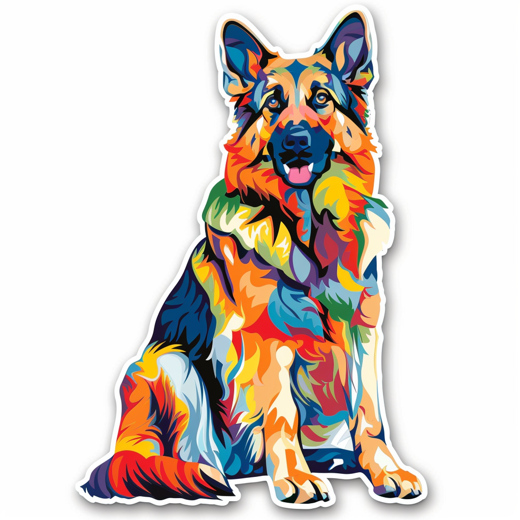 German Shepherd Dog Vinyl Decal Sticker for Car, Laptop, Tumbler and more # F06863