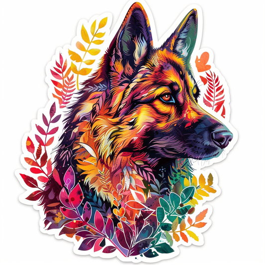 German Shepherd Dog Vinyl Decal Sticker for Car, Laptop, Tumbler and more # F07031