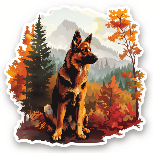 German Shepherd Dog Vinyl Decal Sticker for Car, Laptop, Tumbler and more # F07026