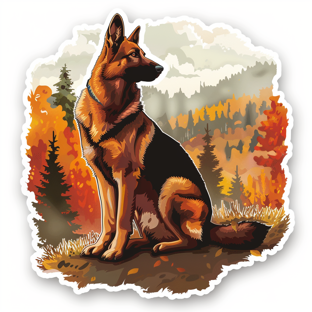 German Shepherd Dog Vinyl Decal Sticker for Car, Laptop, Tumbler and more # F07025