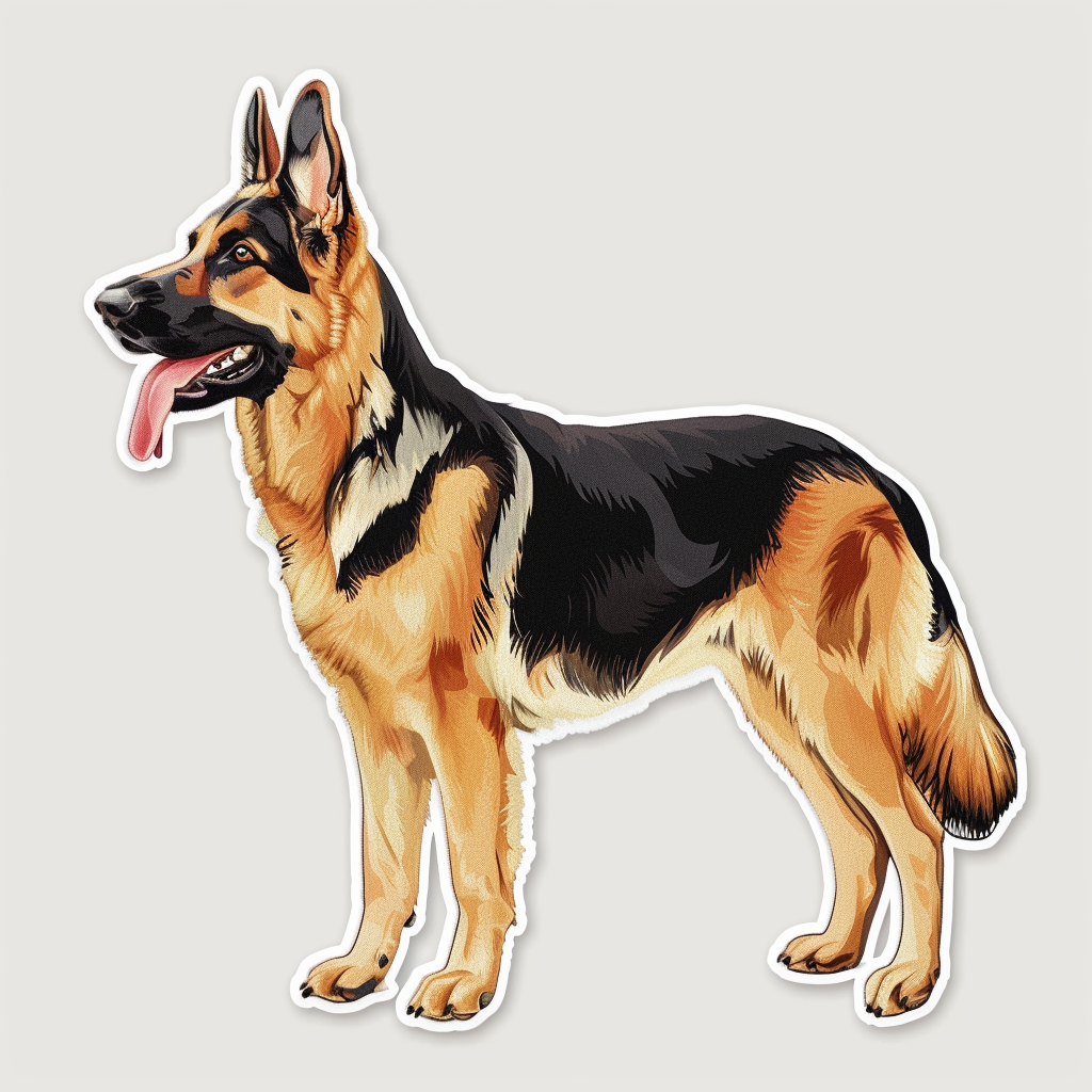 German Shepherd Dog Vinyl Decal Sticker for Car, Laptop, Tumbler and more # F06730