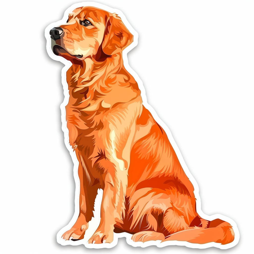 Golden Retriever Dog Vinyl Decal Sticker for Car, Laptop, Tumbler and more # F06860