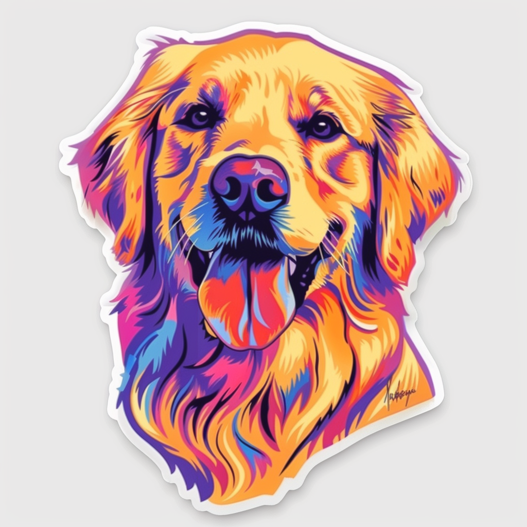 Golden Retriever Dog Vinyl Decal Sticker for Car, Laptop, Tumbler and more # F06727