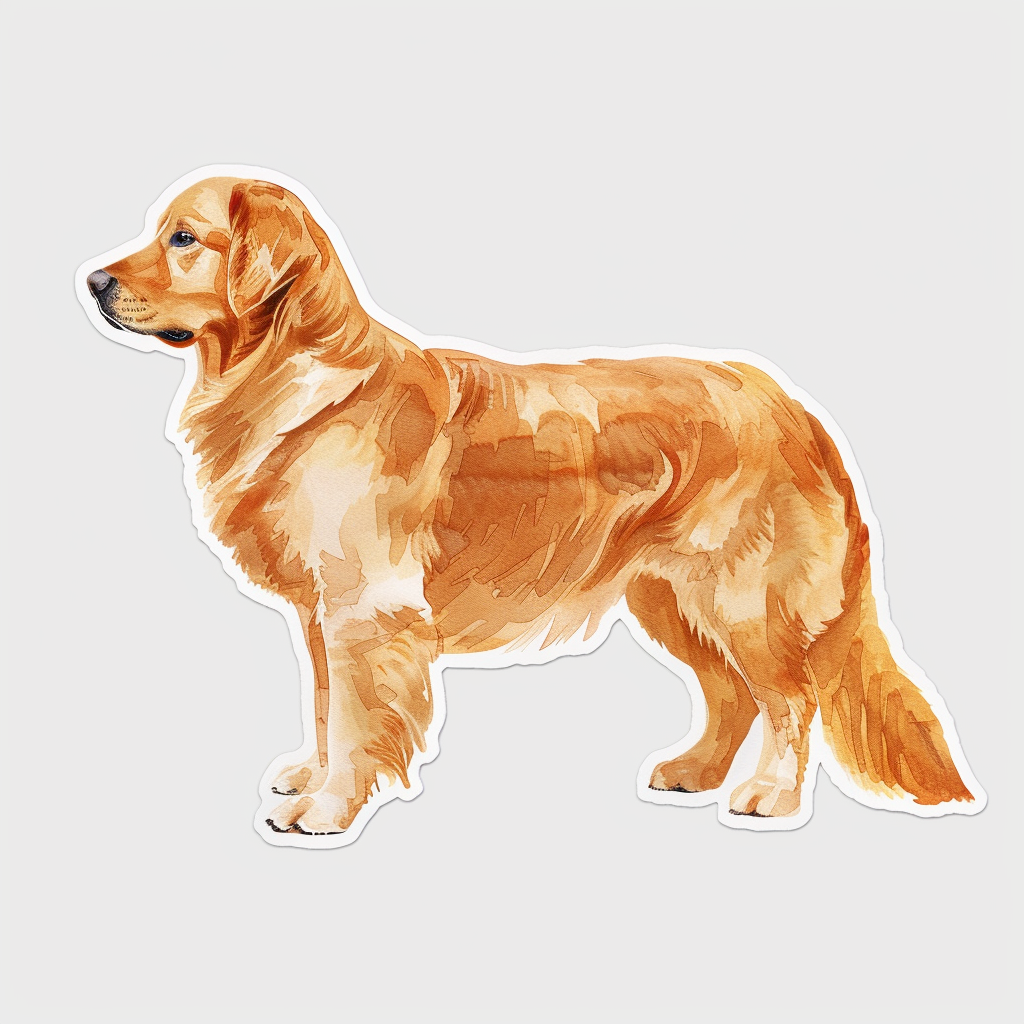 Golden Retriever Dog Vinyl Decal Sticker for Car, Laptop, Tumbler and more # F06726
