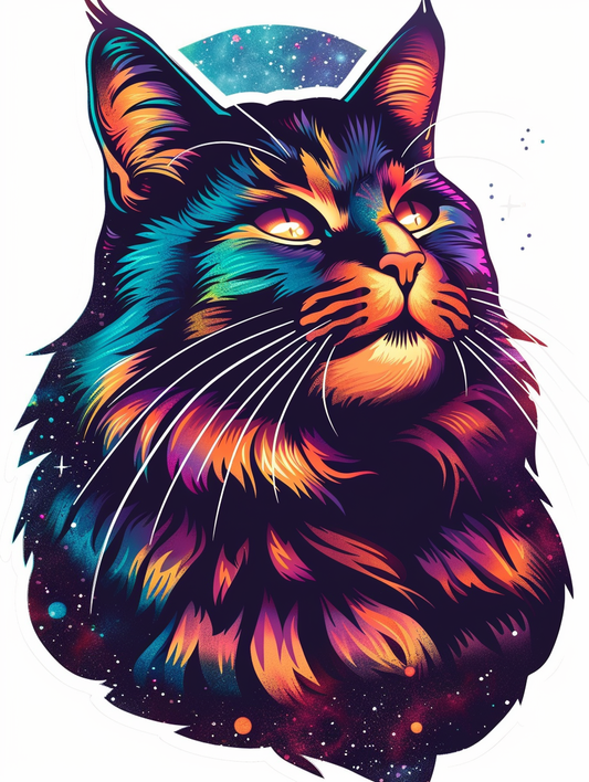 Maine Coon cat Vinyl Decal Sticker for Car, Laptop, Tumbler and more # F07048