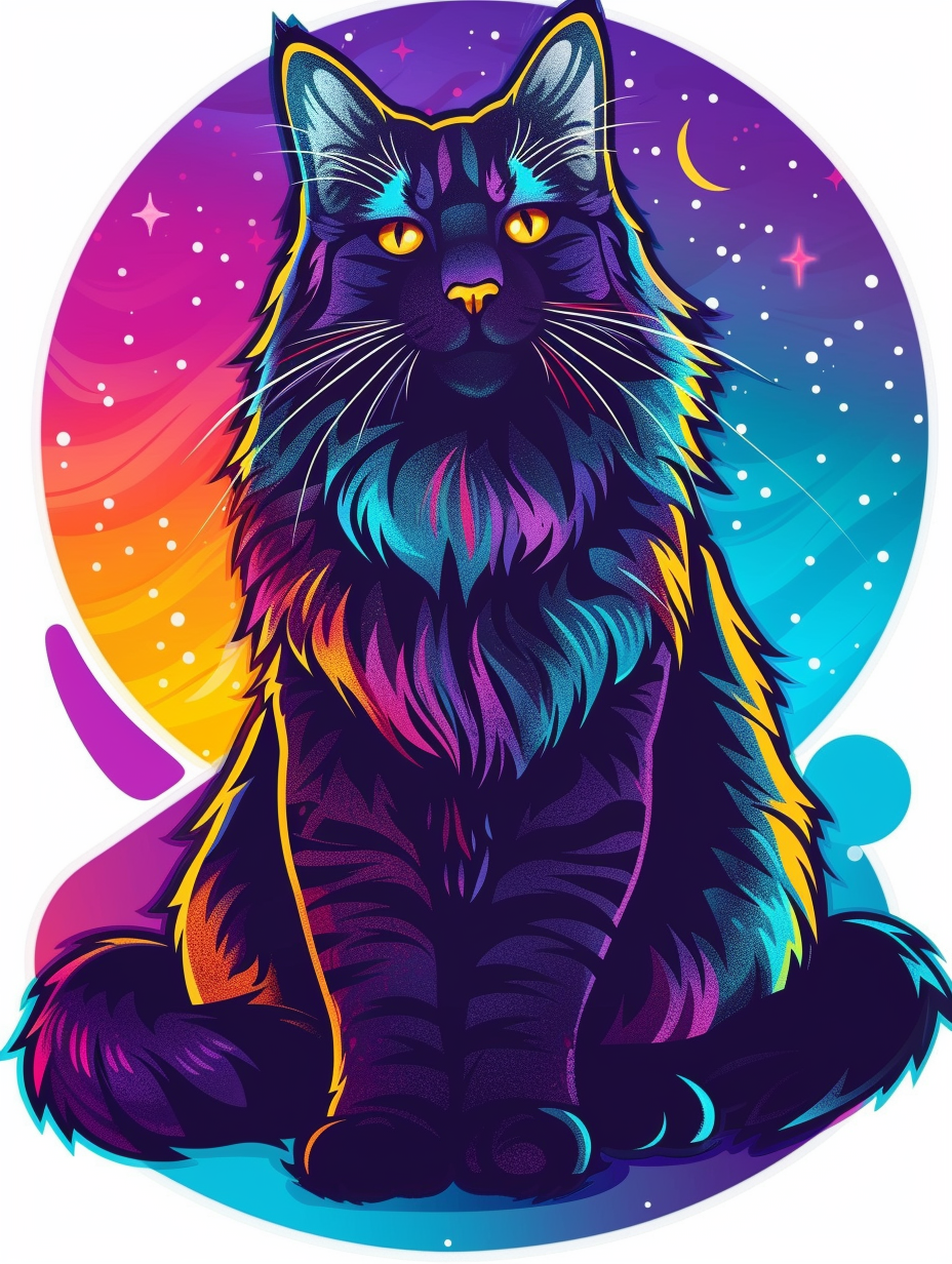 Maine Coon cat Vinyl Decal Sticker for Car, Laptop, Tumbler and more # F07045