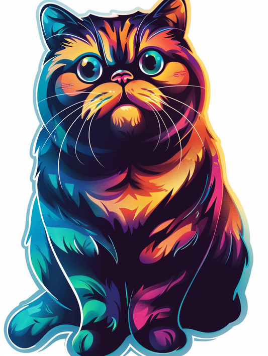Scottish Fold Cat Vinyl Decal Sticker for Car, Laptop, Tumbler and more # F07087