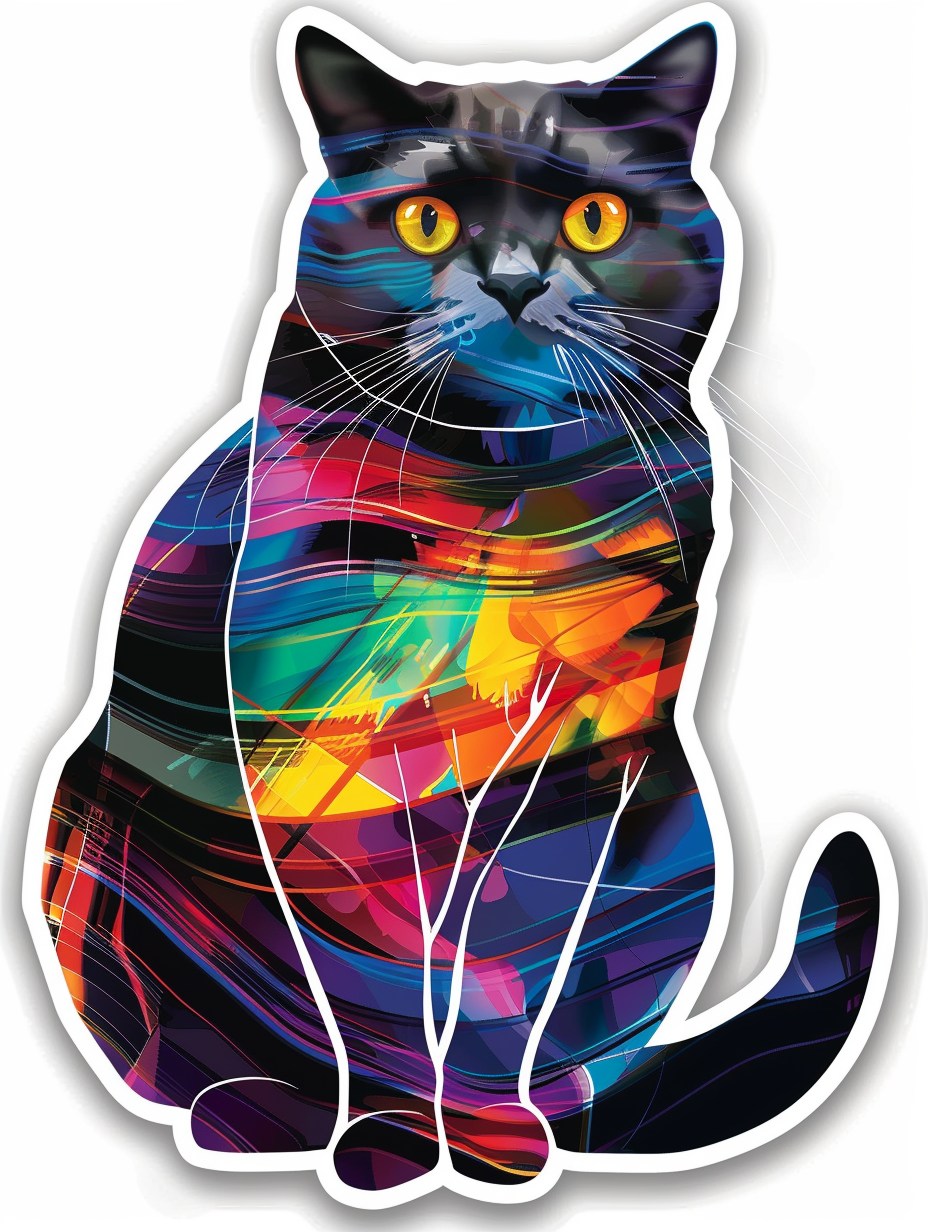 Scottish Fold Cat Vinyl Decal Sticker for Car, Laptop, Tumbler and more # F07133