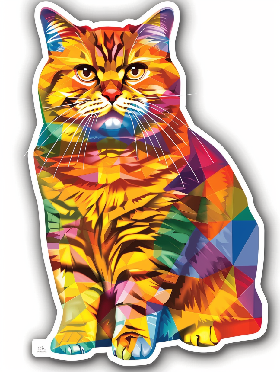 Scottish Fold Cat Vinyl Decal Sticker for Car, Laptop, Tumbler and more # F07132