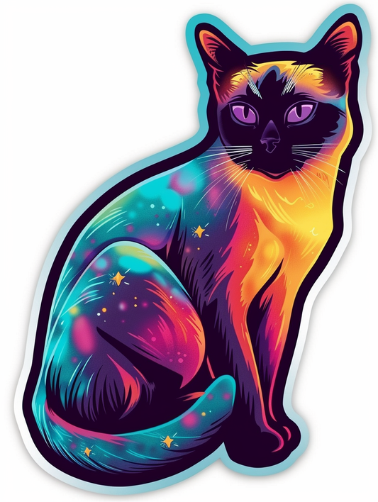 Siamese cat Vinyl Decal Sticker for Car, Laptop, Tumbler and more # F07061