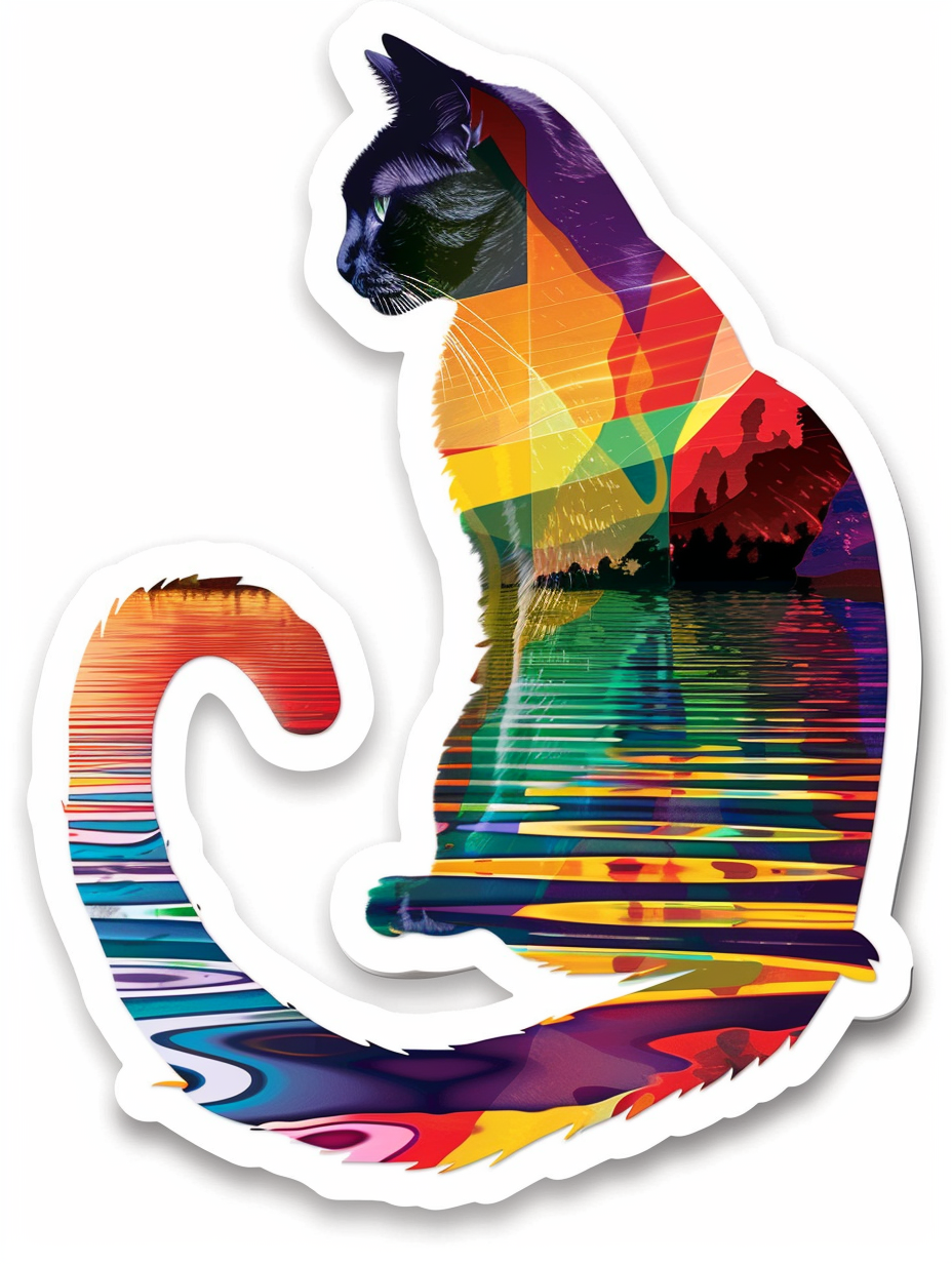 Siamese cat Vinyl Decal Sticker for Car, Laptop, Tumbler and more # F07131